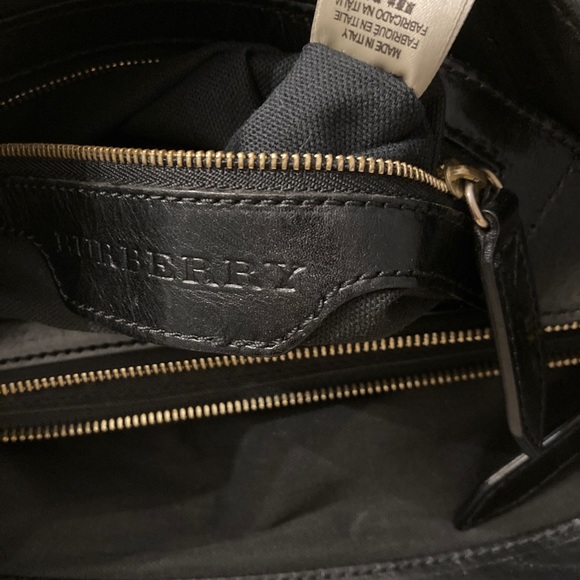 Burberry Bridle Lynher check Leather Buckle Tote Bag Purse - Picture 14 of 16